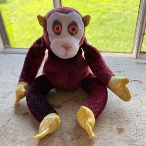 2 beanie babies monkey and butterfly tags removed